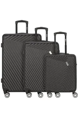 Mano Trolleyset Don Carlo, 4 Rollen, (3-teilig, 3 tlg), ABS schwarz