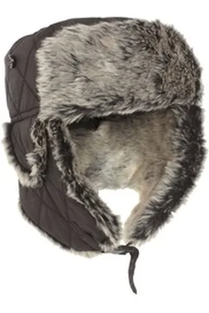 Mil-tec Fellimitatmützen WINTERMÜTZE M. KUNSTPELZ schwarz (Packung) mit großen und kleinen Ohrenklappen schwarz M (57/58)
