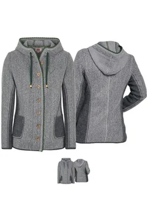 SPIETH & WENSKY Trachtenjacke WILHELMINA Damen Strickjacke Wolljanker Janker Trachten jacke grün 42/XL