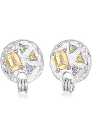 Haze & Glory Paar Ohrstecker Ohrstecker Iolith Granat - Liza 925 Silber silberfarben