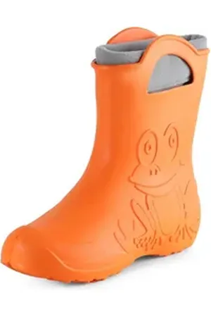Ladeheid EVA Regenstiefel LA-CA-12 federleichte Regenschuhe Damen Gummistiefel mit herausnehmbares Innenfutter orange 40-41 EU