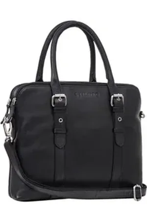 STILORD Laptoptasche "Eden" Businesstasche Damen Leder Vintage schwarz