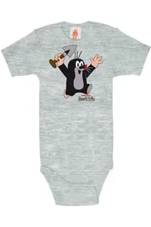 LOGOSHIRT Body Der kleine Maulwurf mit lizenzierten Originaldesign grau 74/80