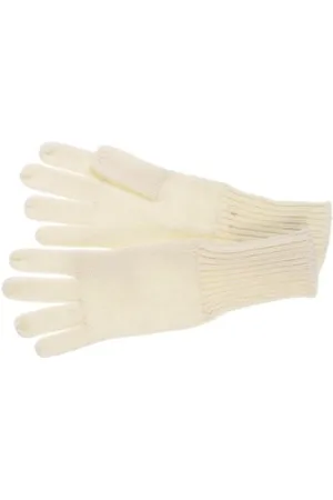 Seeberger Strickhandschuhe Feinstrick Fingerhandschuhe 18957-0 weiß