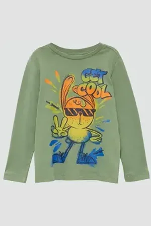 QS by s.Oliver Langarmshirt Longsleeve mit Frontprint 104/110