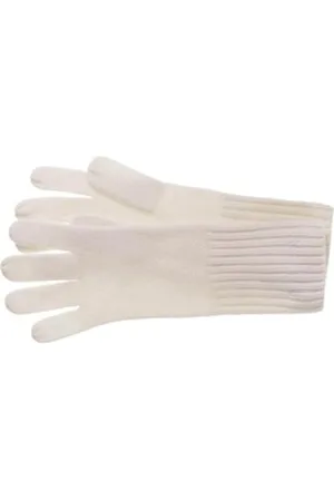 Seeberger Strickhandschuhe Cashmere Fingerhandschuhe 18603-0 weiß