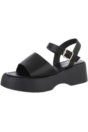 Ital-Design Damen Freizeit Plateausandaletten (86526919) Keilabsatz/Wedge Keilsandaletten in Schwarz schwarz 36 EU