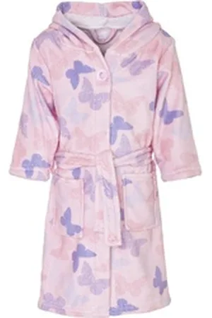 Playshoes Kinderbademantel Fleece-Bademantel Schmetterlinge rosa 146/152
