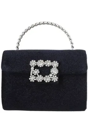Ital-Design Schultertasche Sehr kleine, Damentasche handtasche schultertasche mit strass in Dunkelblau blau