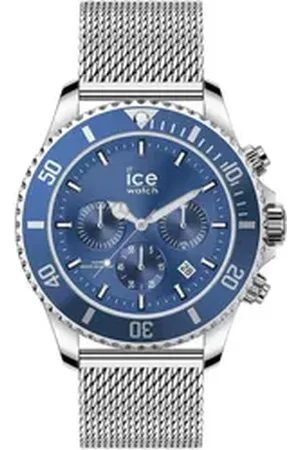 Ice-Watch Quarzuhr ICE steel Mesh Blue Chrono silberfarben