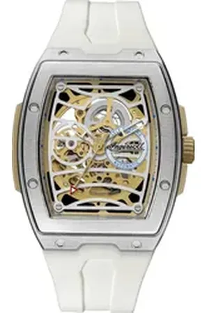 INGERSOLL 1892 Quarzuhr Herrenuhr PUR weiß, (Analoguhr), Herren Armbanduhr eckig, PURarmband weiß, Elegant weiß