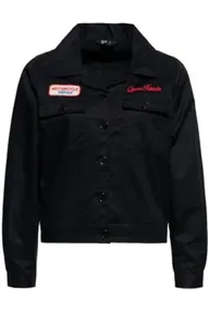 Queen Kerosin QueenKerosin Collegejacke Faster Then The Wind (1-St) mit Rückenpatch schwarz M