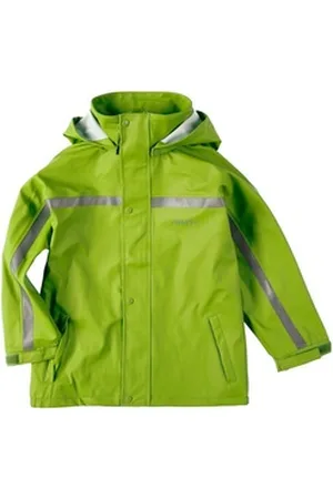 BMS Regen- und Matschjacke Regenjacke für Kinder 100% wasserdicht mit Kapuze grün 110