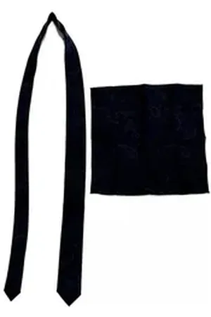 corneliani Krawatte CC Collection Herren krawatten und Einstecktuch Set. Paisley Muster blau