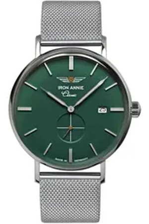 Iron Annie Quarzuhr Classic, 5932M-4, Armbanduhr, Damenuhr, Herrenuhr, analog, Datum, Made in Germany silberfarben