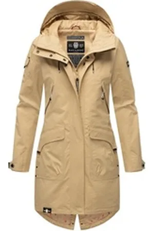 Navahoo Outdoorjacke Pfefferschote moderne Damen Übergangsjacke mit Kapuze braun XS (34)