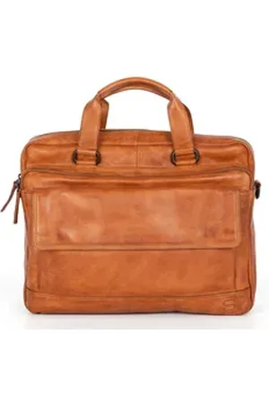 Baoobaoo Spikes & Sparrow Businesstasche Kevin, aus echtem Leder braun