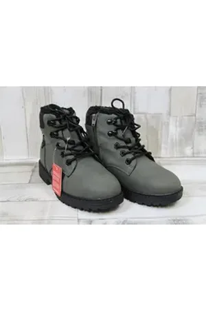 QS by s.Oliver Knöchelschuh khaki, Schnürung und Reißverschluß Stiefelette grün 32