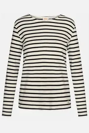 Armor.lux Langarmshirt Damen Streifenshirt Lesconil blau Größe 3 (40)