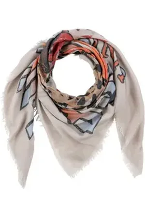 Angel of Style Angel of Style Halstuch Tuch Schal Tiger-Motiv Fransen bunt