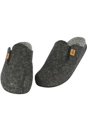 Beck Herren Pantoffel Nevis Hausschuh (Schuhe fallen klein aus) aus Schurwolle grau 42 EU
