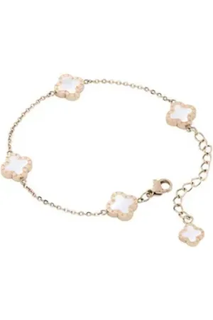 Lenoites Armband Four-Leaf Clover Mini 25, aus Chirurgischem Stahl rosa