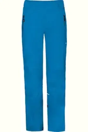 Bergson Regenhose NALLE COMFORT Kinder (Über) Regenhose, elastischer Bund, 12000 mm Wassersäule, Net blau 164