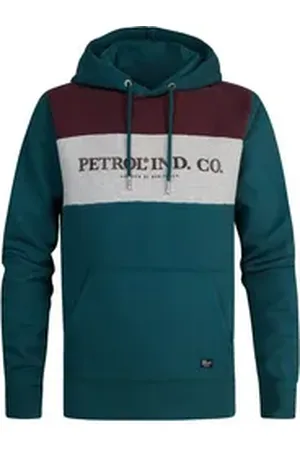Petrol Industries Hoodie Kapuzenpullover Carmi Hoodie mit Color-Blocking (1-tlg) grün XXXL