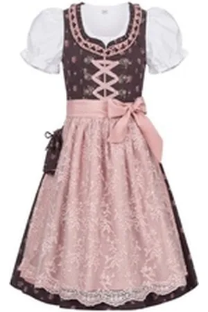 Nübler Dirndl Kinderdirndl 3-teilig Rosalie in Bordeaux von rot 110