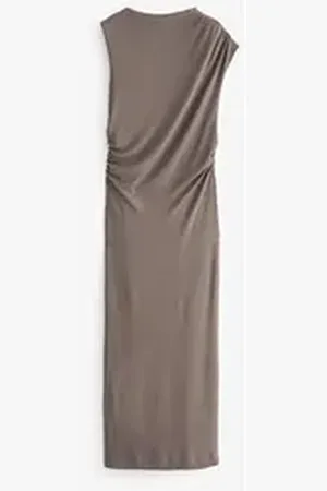 Next Midikleid Asymmetrisches Premium-Midikleid (1-tlg) beige 38 (GB: 10)