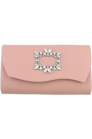 Ital-Design Schultertasche Kleine, Damentasche clutch schultertasche mit strass in Altrosa rosa