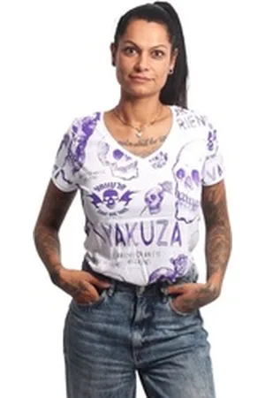 Yakuza V-Shirt Eye Allover weiß S