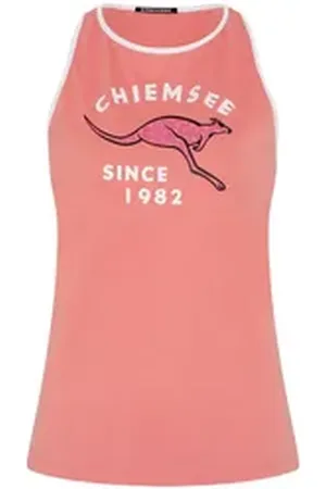 CHIEMSEE Spaghettitop Top mit Animal-Motiv und Label-Schriftzug 1 rosa XL