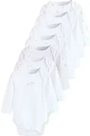 Next Langarmbody Langärmelige Strampler im 7er-Pack (7-tlg) weiß 56-62 (bis zu 3 M.)