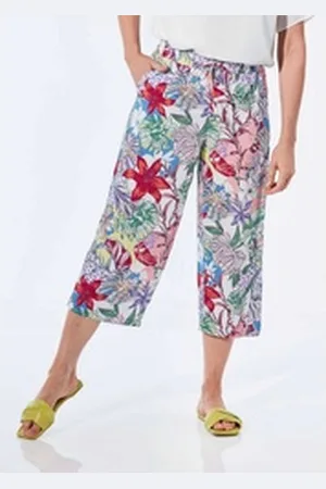 GOLDNER Schlupfhose Kurzgröße: Palazzo-Hose in Culotte-Form bunt 23
