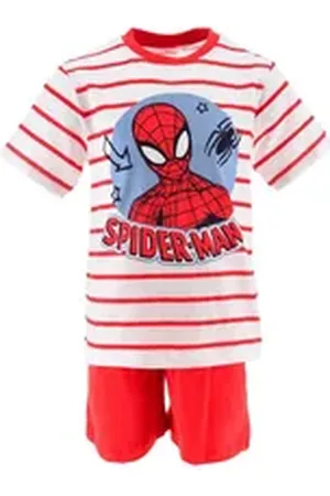 SPIDERMAN Shorty Kinder Jungen Pyjama Schlaf-Set (2 tlg) rot 128