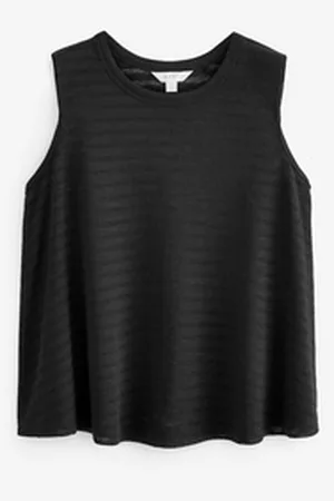 Next Shirttop Genopptes Trägertop mit U-Ausschnitt (1-tlg) schwarz 34 (GB: 6)