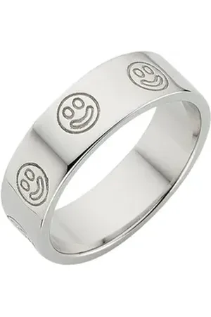 KangaROOS Fingerring Schmuck Geschenk Silber 925 Damenring Smiley Lächeln Happy, K0063R, Exklusiv bei uns silberfarben 53