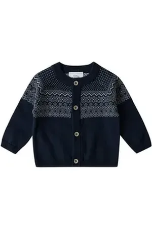 Stellou & friends Strickjacke Strickjacke mit Norweger-Muster Strickjacke mit Norweger-Muster blau 62/68
