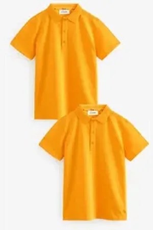 Clarks Langarm-Poloshirt Kurzarm-Poloshirts für Jungen im 2er-Pack (2-tlg) gelb 104 (4 J.)