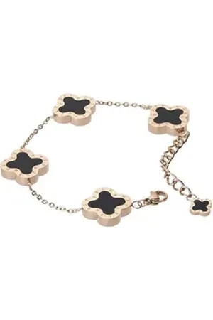Lenoites Armband Four-leaf Clover 18 rosa