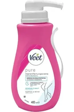 Veet Enthaarungscreme pure für Körper & Beine 400ml, 1 St., Haarentfernungscreme, für sensible Haut