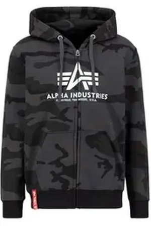 Alpha Industries Hoodie Men - Hoodies Basic Zip Hoodie Camo bunt S