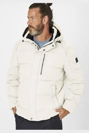 S4 Winterjacke Fireheart Hybrid Steppjacke mit abnehmbarer Kapuze beige 50