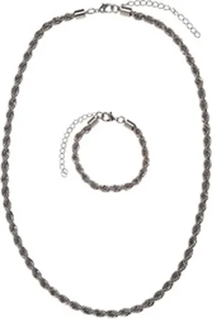 Urban classics Edelstahlkette Damen Charon Intertwine Necklace And Bracelet Set silberfarben