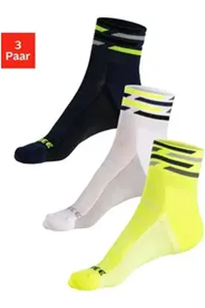 CHIEMSEE Funktionssocken (Packung, 3-Paar) Nylon-Microfaser Sportsocken blau|gelb 39-42