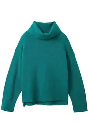 TOM TAILOR Rollkragenpullover (1-tlg) grün XL Damen