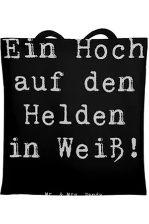 Mr. & Mrs. Panda Tragetasche Arzt Held - Schwarz - Geschenk, Gesundheitswesen, Strandtasche, Shopp (1-tlg), Lange Tragegriffe schwarz