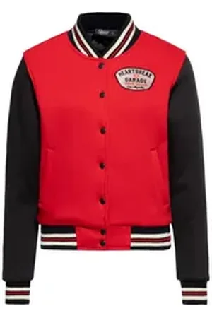 Queen Kerosin QueenKerosin Collegejacke Heartbreak Garage (1-St) mit Innenfutter rot S