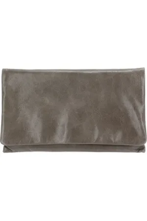 Abro+ Clutch Leather Athene grau S | 23.5 cm x 14.5 cm x 2.5 cm